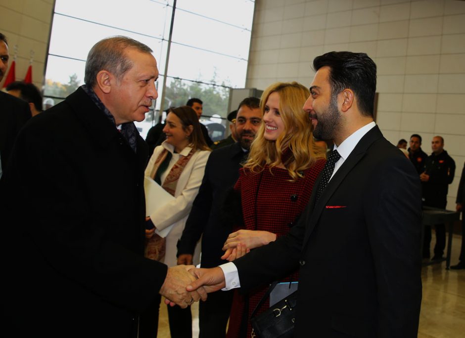 Arif Kerem Göğüş ve Recep Tayyip Erdoğan Esenboğa Havalimanı
